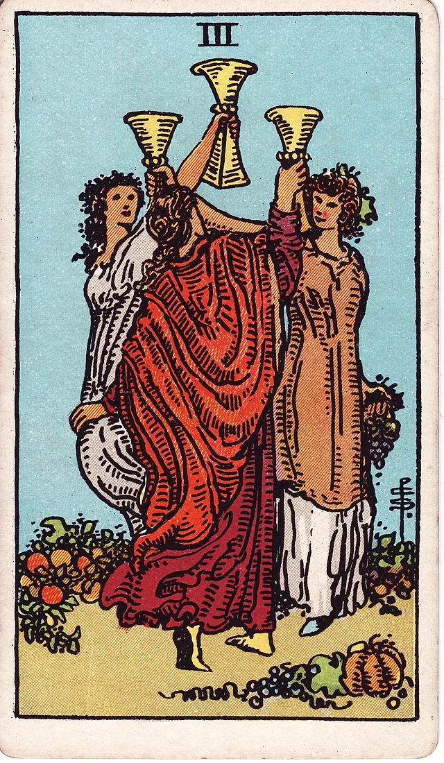 Kupalar Üçlüsü tarot kartı (Rider-Waite-Smith)