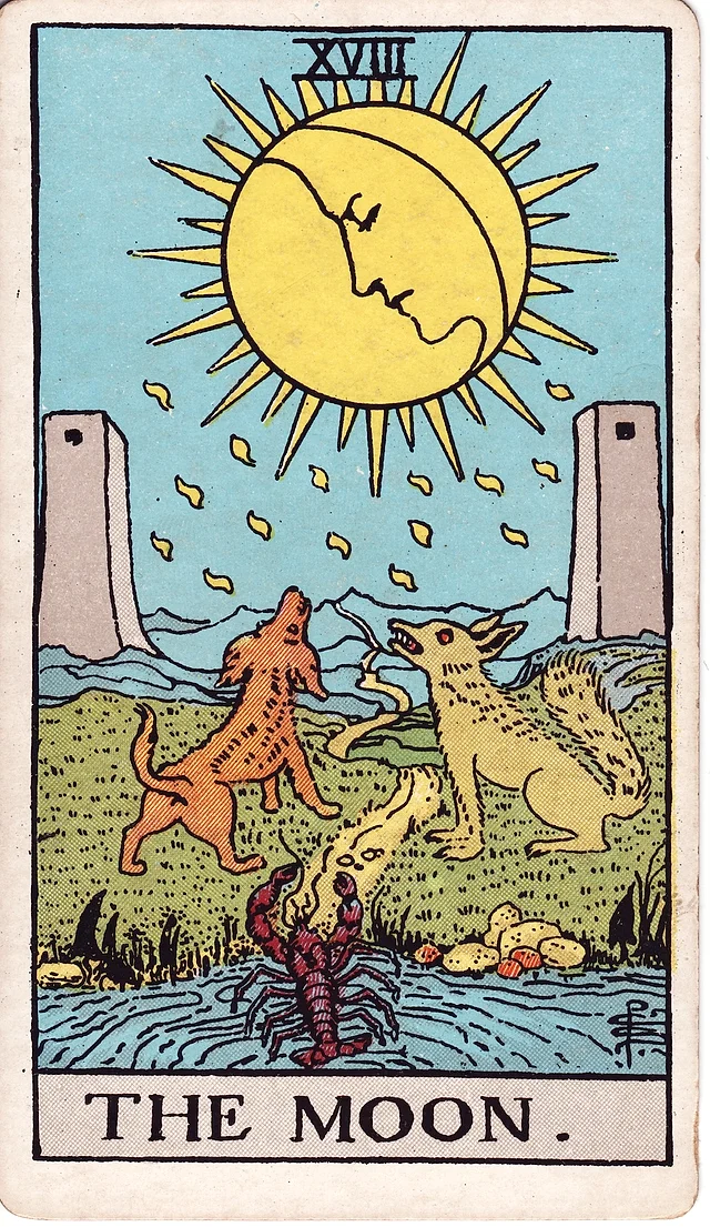 Ay tarot kartı (Rider-Waite-Smith)