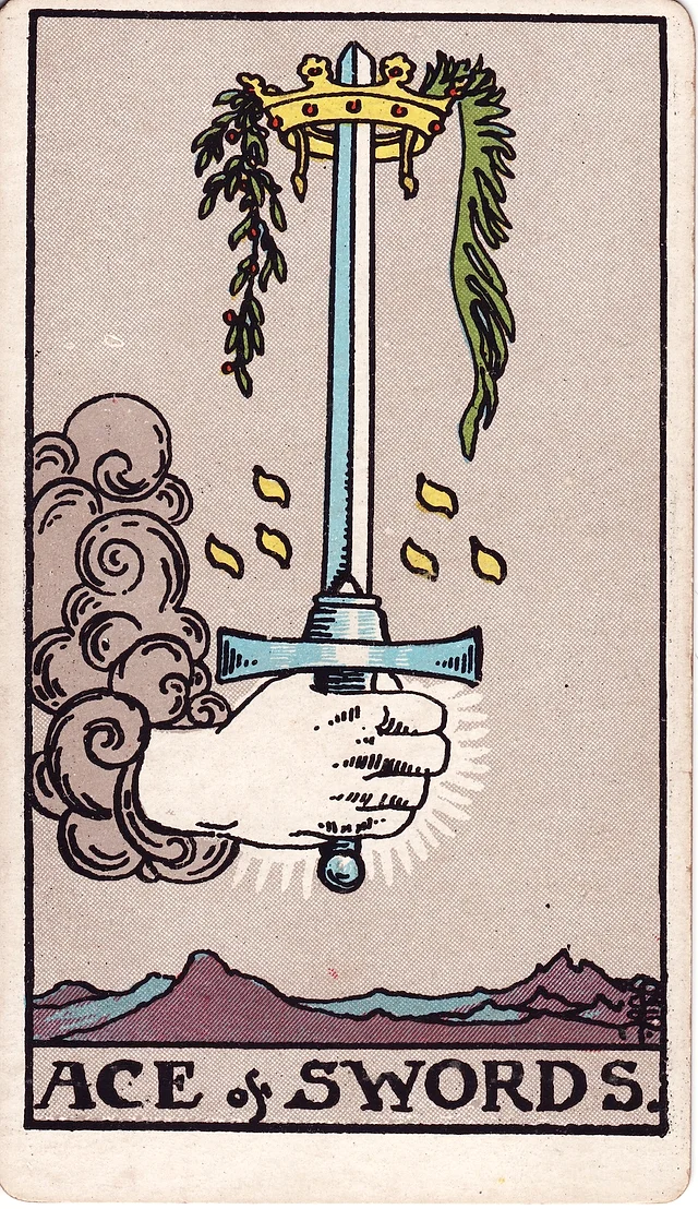 Kılıçlar Ası tarot kartı (Rider-Waite-Smith)